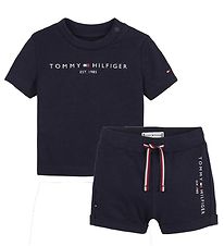 Tommy Hilfiger Sæt - T-shirt/Shorts - Essential - Desert Sky