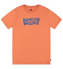 Levis Kids T-Shirt - Distressed Batwing - Brandied Melon Orange