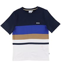 BOSS T-shirt - Navy/Hvid m. Blå