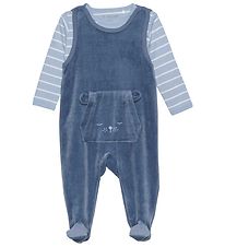 Fixoni Sparkedragt m. Body l/ - Velour - Blue Fushion