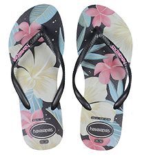 Havaianas Klipklapper - Slim Floral - Black/Pink