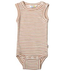 Joha Body u/ - Uld/Silke - Rib - Brun/Hvid