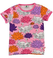 Småfolk T-shirt - Sea Pink m. Svaner