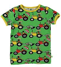 Småfolk T-shirt - Grøn m. Traktorer
