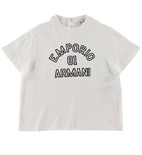 Emporio Armani T-shirt - Hvid m. Navy