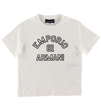 Emporio Armani T-shirt - Hvid m. Navy