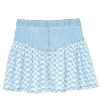Finger In The Nose Nederdel - Denim - Musa - Blue Checkers