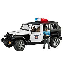 Bruder Bil - Jeep Wrangler Politibil m. Lys/Lyd og Politibetjent