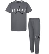 Jordan Sæt - Sweatpants/T-shirt - Smoke Grey