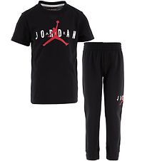 Jordan St - Sweatpants/T-shirt - Sort m. Logo