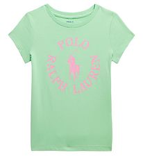 Polo Ralph Lauren T-shirt - Longwood - Lysegrn m. Rosa
