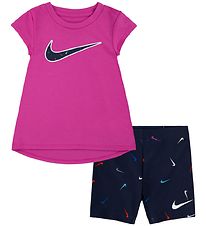 Nike Shortssæt - T-shirt/Shorts - Obsidian