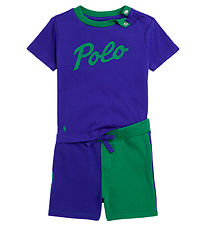 Polo Ralph Lauren T-shirt/Sweatshorts - Classics - Blå/Grøn