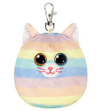 Ty Nøglering m. Bamse - Squishy Beanies - 9 cm - Heather