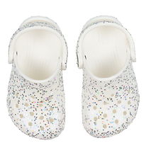 Crocs Sandaler - Classic Starry Glitter Clog T - Hvid