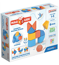 Geomag Magnetsæt - Magicube 3 Shapes Recycled - Animals - 9 Dele