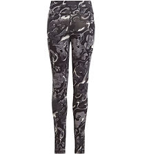 adidas Performance Leggings - JG FI AOP TIG - Sort/Hvid/Gr