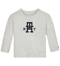 Tommy Hilfiger Bluse - Monogram - New Light Grey Heather