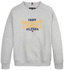 Tommy Hilfiger Sweatshirt - 1985 Varsity - New Light Grey Heathe