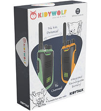 Kidywolf Walkie Talkie - 2 stk. - Kidytalk - Grøn/Orange