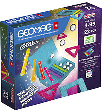 Geomag Magnetsæt - Glitter Panels Recycled - 22 Dele