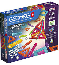 Geomag Magnetsæt - Glitter Panels Recycled - 35 Dele