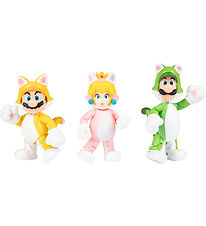 Super Mario Legesæt - 3-pak - Cat Mario/Luigi/Peach