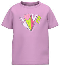 Name It T-shirt - NmfKleo - Violet Tulle m. Print