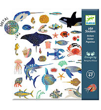 Djeco Klistermærker - Metallic - 160 stk. - Havet