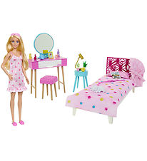Barbie Dukke m. Tilbehør - 30 cm - Soveværelse