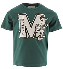 Moncler T-shirt - Grn/Hvid m. Print