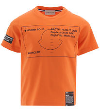Moncler T-shirt - Orange m. Print