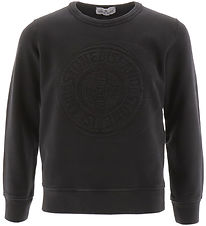 Stone Island Sweatshirt - Sort m. Logo