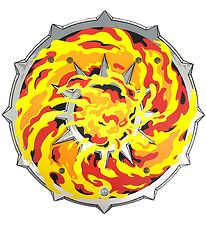 Liontouch Udklædning - Flamme-skjold - Rød/Orange/Gul