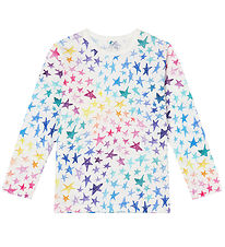 Stella McCartney Kids Bluse - Hvid/Multifarvet m. Stjerner