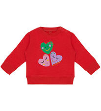 Stella McCartney Kids Sweatshirt - Rød m. Hjerter
