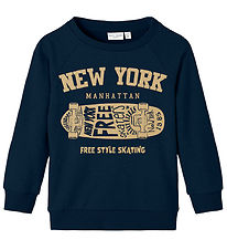 Name It Sweatshirt - NmmVion - Dark Sapphire m. Skateboard