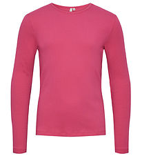 Pieces Kids Bluse - PkKitte Ls Top - Shocking Pink