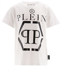 Philipp Plein T-Shirt - Hvid/Sort m. Logo