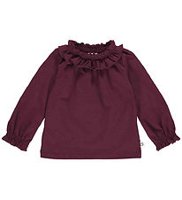 Msli Bluse - Cozy Me Frill Collar - Fig