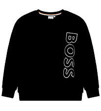 BOSS Sweatshirt - Sort m. Hvid