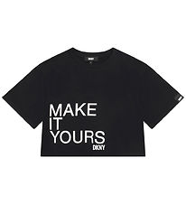 DKNY T-shirt - Cropped - Sort m. Hvid