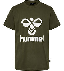 Hummel T-shirt - hmlTres - Olive Night