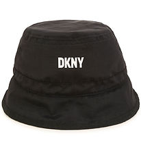 DKNY Bllehat - Vendbar - Sort/Hvid m. Fleece