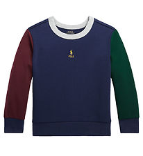 Polo Ralph Lauren Bluse - Navy m. Bordeaux/Mrkegrn