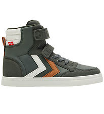 Hummel Stvler - Slimmer Stadil Leather High JR - Forest night