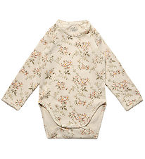 Petit by Sofie Schnoor Body l/ - Sand m. Blomster