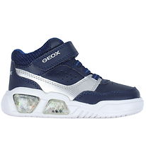 Geox Stvler m. Lys - J Illuminus Boy B - Navy/Silver