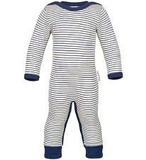 Engel Heldragt - Uld/Silke - Natural/Navy Blue