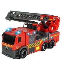 Dickie Toys Bil - City Fire Ladder Truck - Lys/Lyd